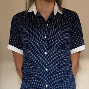Levi’s vintage polka dot navy button shirt
